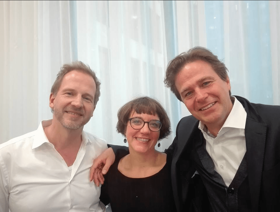 ich mit Carsten Bock und Andreas Berens (theUntold) in ihrem Brand-Storytelling-Kurs
