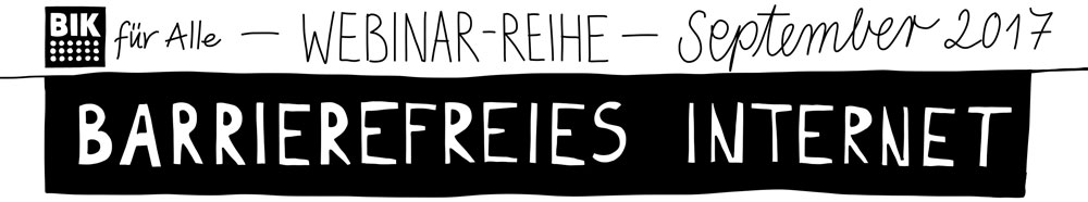 Sketchnotes zu einer Webinarreihe zum Thema "barrierefreies Internet".